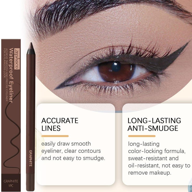 24Hr Waterproof Eyeliner, Sharpenable Eye Pencil, New Personal Eyeliner, No Smudging, Fading, Smooth And Easy To Color - Image 5